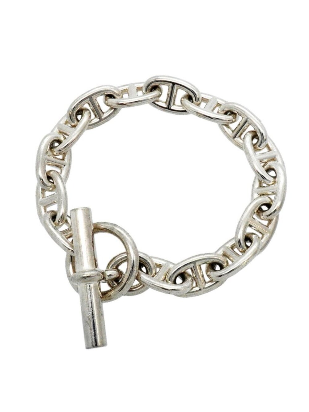 Hermes Bracelet Chaine D'ancre MM 15 Links 925 Sterling Silver